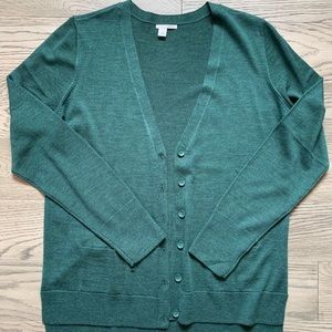 Halogen Merino Wool V Neck Boyfriend Cardigan